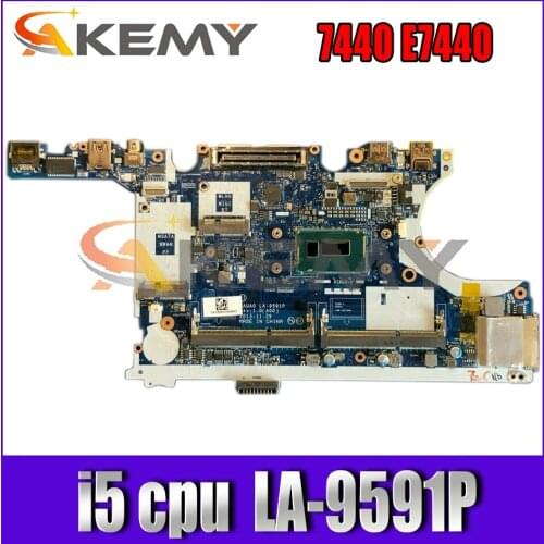 CN-0P9C43 03M26R LA-9591P Mainboard For Dell Latitude 7440 E7440 Laptop motherboard VAUA0 LA-9591P With i5 cpu 100% Fully Tested