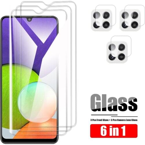 For Samsung Galaxy A22 Tempered Glass 4G / 5G Phone Screen Protector For Samsung A22 Protective Glass On A 22 Camera Lens Film