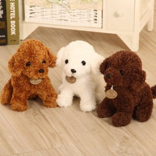 Simulation Teddy Dog Poodle for Toys Animal Cute Christmas Gift Doll Plush stuffed animals toys for girls 25cm