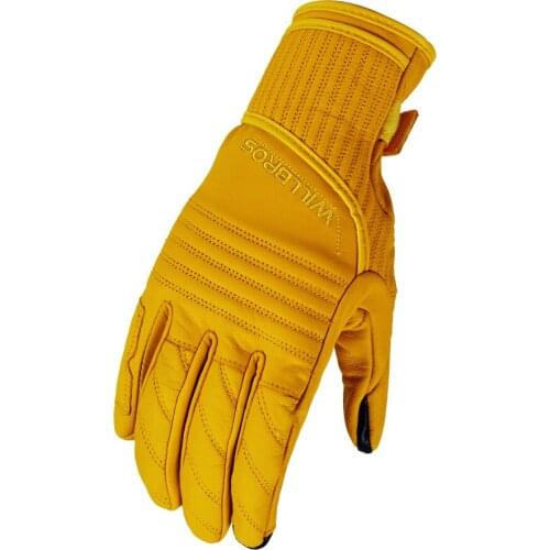 Abbey Road Retro Classic Gloves Touch Screen Leather Guantes Motorcycle Motorbike Motor Yellow Luvas Mens Unisex