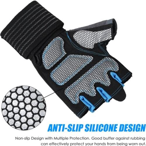Short Finger Gloves Outdoor Sports Full Wrist Protection Gloves Half Finger Fitness Gloves Breathable Gloves Cycling Gloves