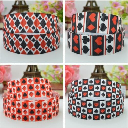 SUPWRF 16 22mm 38 50 75mm card lattice Printed grosgrain ribbon hair bow DIY hair accessories decoration 50 Yards B0929