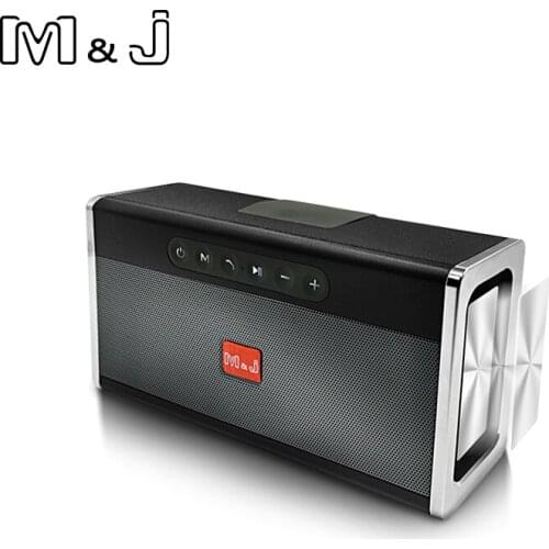 M&J Portable Bluetooth Speaker Wireless Loudspeaker 10W Stereo Subwoofer Heavy Bass Speakers Music Player FM Radio TF USB