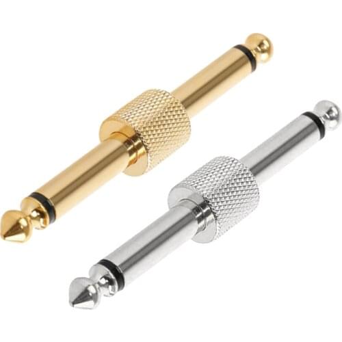 1/4 inch 6.35mm MONO Jack Male To Male Coupler Connector For Guitar Effect Pedal