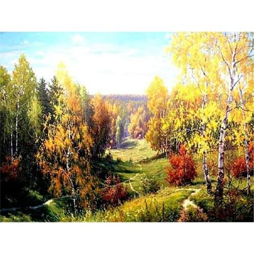 Landscape DIY Embroidery 11CT Cross Stitch Kits Needlework Craft Set Cotton Thread Printed Canvas Home Dropshipping