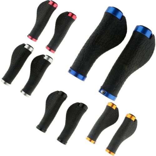 MTB Mountain Bike Handlebar Cover Rubber Anti-slip Handle Grips Lock-On Ends