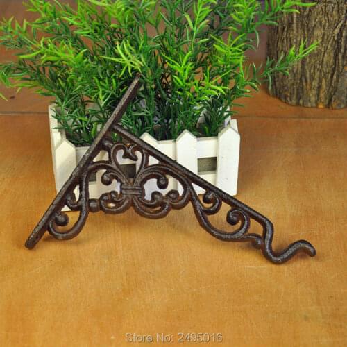 Wall Mounted Towel Robe Hooks Bracket Vintage Style Garden Flower Planter Lantern Hanging Basket Hanger Hook Home Door Docor
