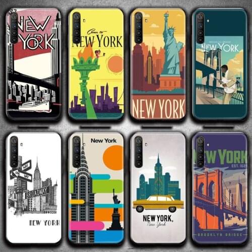 New York City Poster Phone Case For OPPO Realme 6 Pro Realme C3 5 Pro C2 RENO2-Z A11X XT