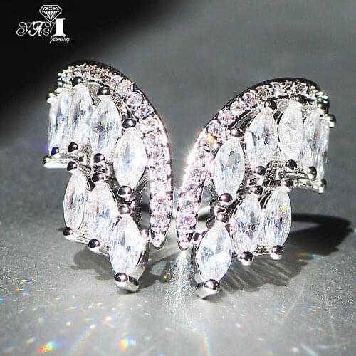 Wholesale YaYI Jewelry Fashion Princess Cut AAA+ White Cubic Zirconia Silver Color Engagement Wedding Party Adjustable Rings