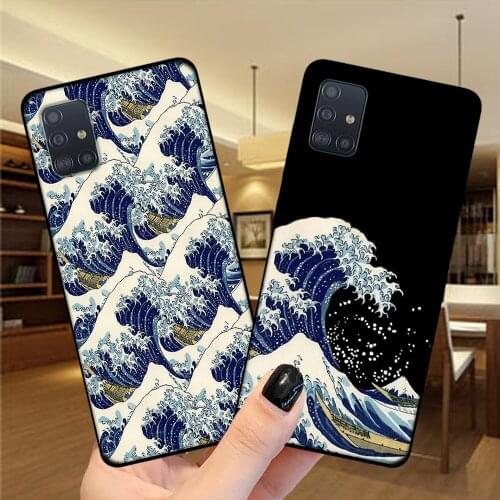 Great Wave off Kanagawa Silicone Case Cover For Samsung A51 A71 A01 A10 A11 A21S A20 A30 A31 A40 A41 A50 A60 A70 A50S A7 A8 Plus