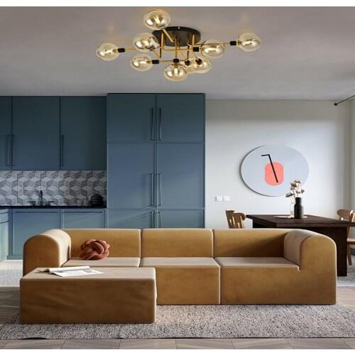 Nordic Modern Led Glass Ball Ceiling Lights Living Room Decor Kitchen Fixture Dining Room Furniture Bedroom Loft Indoor Lighting