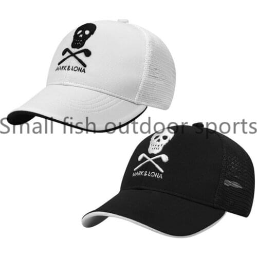 High Quality Unisex MARK&LONA Golf Hat Ins Dlack and White Hat Embroidered Sports Summer Golf Cap Free Shipping