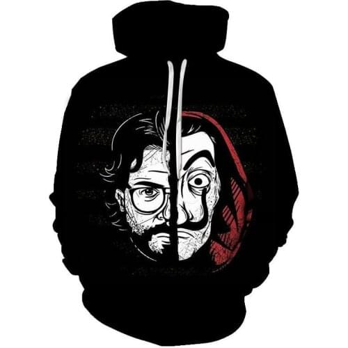 New Arrival La Casa De Papel 3D Print Women/men Hoodies Sweatshirts Poleron Hombre Money Heist The Paper House Casual Fashion