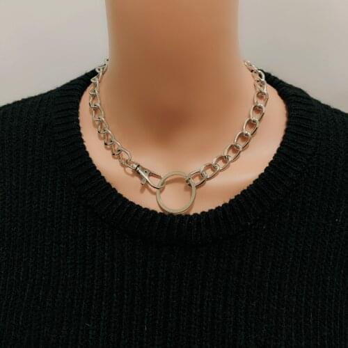 Women Lady Dancer Punk Metal Keychain Keyring Clavicle Chains Fashion Gothic Party Accessory