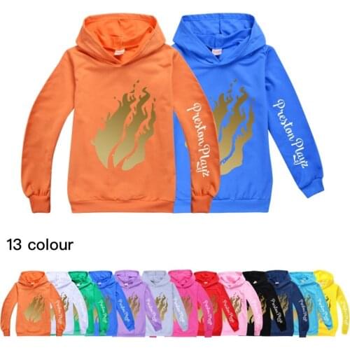 2020 Brand PRESTONPLAYZ Sweatshirts for Teenage Girls Boys Preston Playz Long Sleeve T Shirt Hoodies Hip-hop Tops Clothes