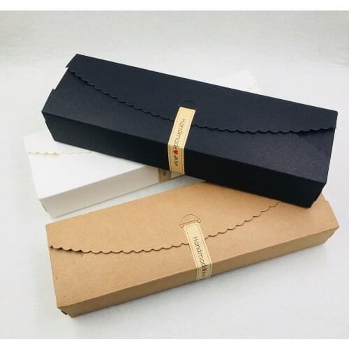 24pcs Kraft paper rectangle handmade nougat packaging boxes 23*7*4cm flower/jewelry/candy box,wedding party favors gift boxes