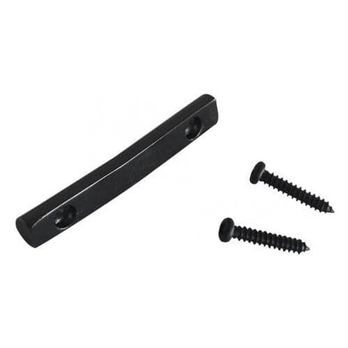 2x Black String Retainer Bar For Guitar Parts Chrome Round Tension