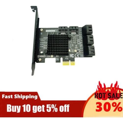 8/6/4 Port SATA 3 PCI Express Expansion Card PCI-E SATA Controller PCIE 1X to SATA3.0 Card 6Gb Adapter Add On Cards for HDD SSD
