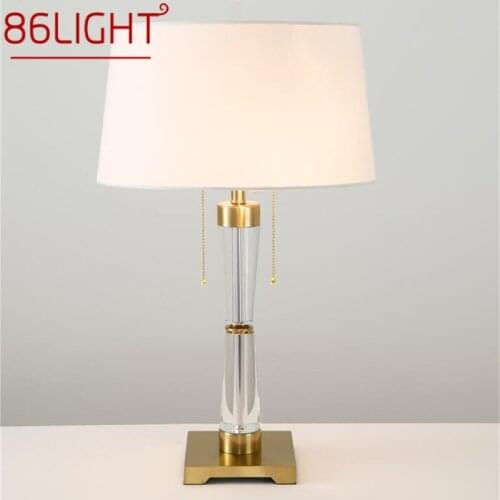 86LIGHT Postmodern Crystal Table Lamp Simple LED Decorative Desk Lighting for Home Bedside