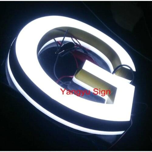 Acrylic outdoor led shop name sign board lighted channel letter