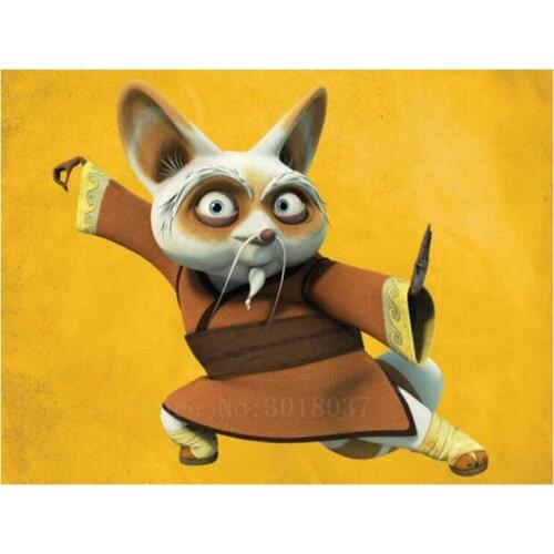 Diamond Mosaic 5D Diy Diamond Embroidery Kung Fu Rabbit 3D Full Diamond Painting Cross Stitch Rhinestone Home Decoration Sticker