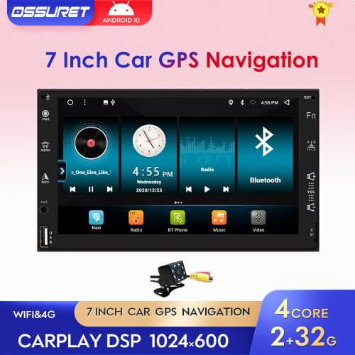 2Din Android 10 Car Radio DVD Player For VW Golf 5 Passat B6 Seat Leon Skoda Caddy Polo GPS WIFI RAM 4GB ROM 64GB DSP IPS Stereo