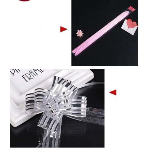 Middle 3cm chiffon bowknot Pull Bows Ribbons Flowers Gift Wrapping Pullbows for Birthday Wedding Party Decoration Decor Craft Wh
