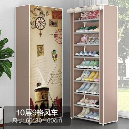 Household Shoe Rack Cloth Shoe Cabinet Multi-Layer Storage Cabinet Dust-Proof Combination Shoe Rack Shoemaker