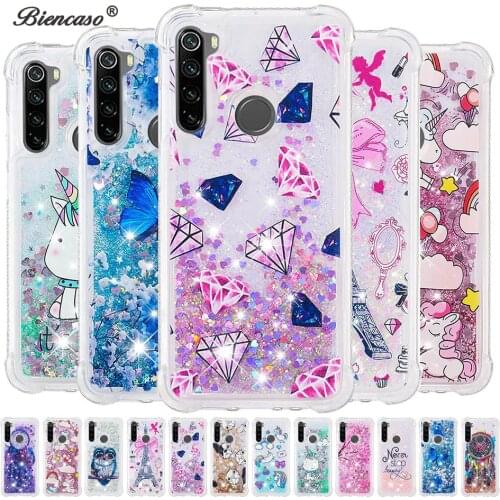 Glitter Sequin Liquid Quicksand Case For Redmi Note 9S 8 Pro 5A Prime 4 4X K20 Pro 7A 6 6A 5 Plus 4A Cover For Xiaomi Mi A2 Lite