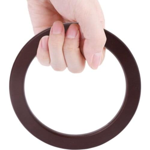 Wood Round Shaped Handle Replacement for Handbags Women Travel Causal Beach Bags 85DA