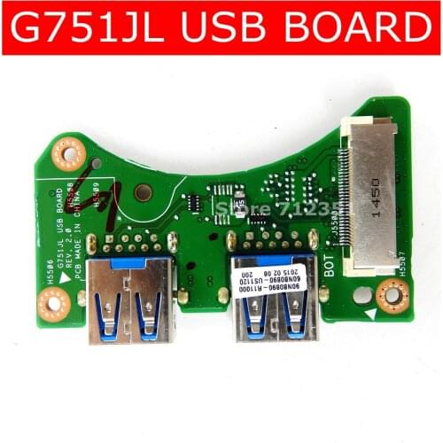 G751JL USB Board For Asus G751J G751JL G751JY G751JM G751JT G751 USB 3.0 Board Laptop IO Board Interface Board 90NB0890-IS1120