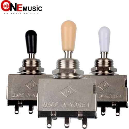 Chrome 3 Way Toggle Switch for Electric Guitar with Black/Cream/white Tip