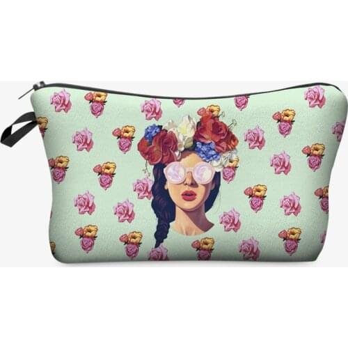Cosmetic Bag Fashion Print Women Brand makeup bags Cute bag headset candy Cosmetic printing Collection men Multi-function Eye