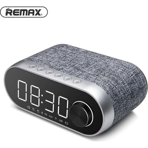 Remax FM Radio MultiFunctional Bluetooth Speakers Dual Alarm Clock Support TF Card USB Sound Card Player Portable RB-M26