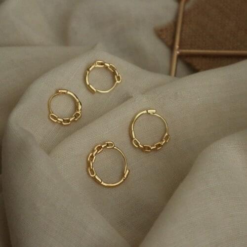 925 Sterling Silver Geometric Charm Stud Earring For Women Retro Party Jewelry Pendientes Accessories eh816