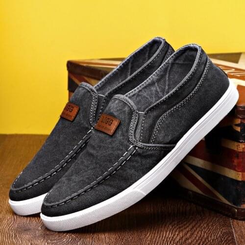 New 2021 Mens Casual Shoes Canvas Fashion Slip-on Flat Hemp sole Soft Bottom Breathable Loafers shoes
