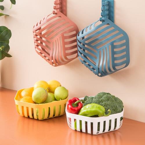 Nordic Hexagon Shape Fruit Storage Basket Draining Baskets Home Organizer Bowl For Vegetable Snacks Kitchen Table Dining Tool