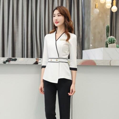 New Hairdressers Work Clothes Female Senior Skin Management Spa Beauty Salon Set