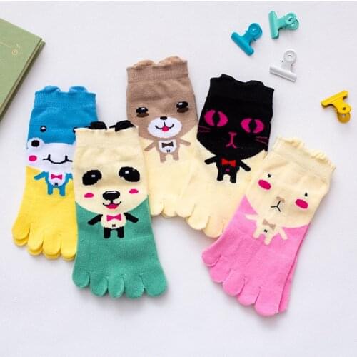 Autumn Winter Toddler Baby Kids Girls Boys Cartoon Socks Babies Child Animal Five Fingers Sock Hosiery Toe Sock Accessories