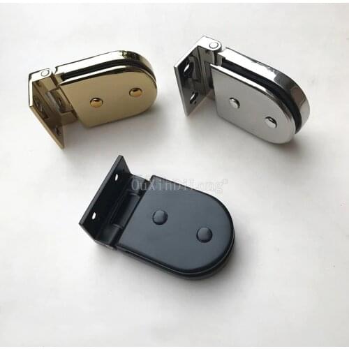 2PCS Golden/Matte Black/Chrome 304 Stainless Steel Hinge Bathroom Glass Door Hinge Open Outside Shower Hinge GF89