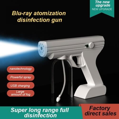 USB Charge Household Blue Light Nano Steam Spray Gun Portable Wireless Disinfection Sprayer Machine Handheld Atomization Sprayer