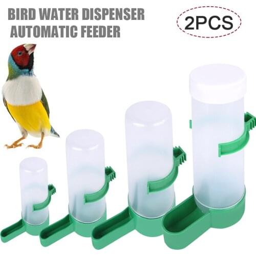 1pcs Bird Water Drinker Feeder Automatic Drinking Fountain Pet Parrot Cage Bottle Drinking Cup Bowls Pet Bird Supplies Dispenser