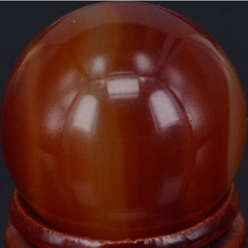 30MM (1.2") Natural Gemstone Carnelian Red Agate Sphere Crystal Globe Ball Chakra Healing Reiki Stone Carving Crafts,Minerals