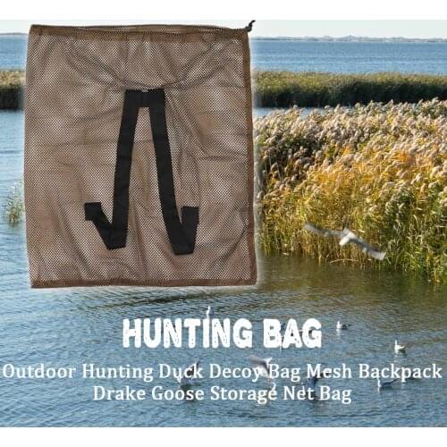 100X75cm Outdoor Durable Hunting Duck Decoy Bag Mesh Large Capacity Backpack with Shoulder Straps Drake Goose Storage Net Bag