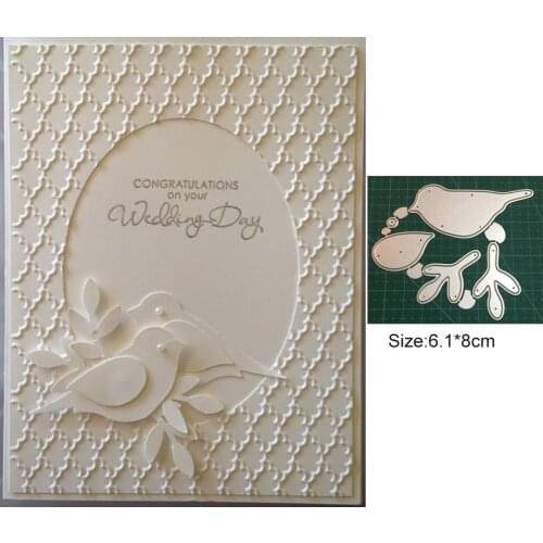 Birds Birthday card Scrapbook Metal Dies Stencil Template For DIY Embossing Photo Paper Album Greeting Card Gift Decor Dies Cut