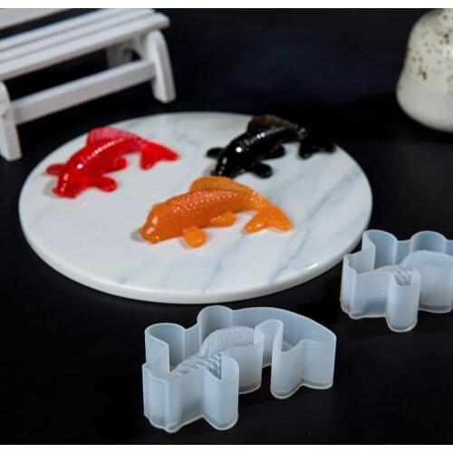QIAOQIAO DIY UV Resin Jewelry Liquid Silicone Mold Fish Shape Mold Resin Molds For DIY Pendant Charms Making Jewelry Toys