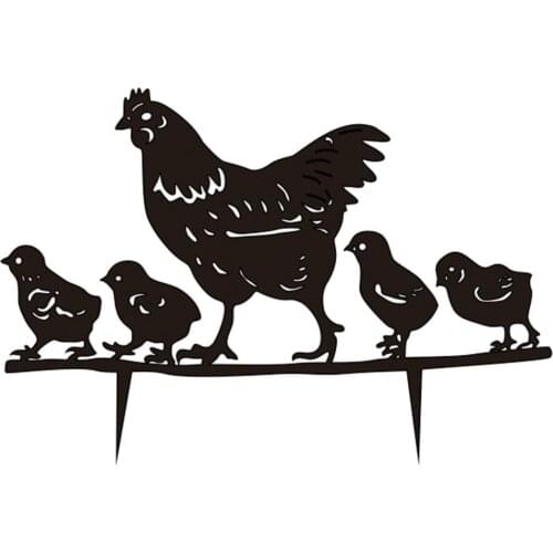 Animal Stake Realistic Decorative Acrylic Hen Dog Gardening Signpost Stake for Garden