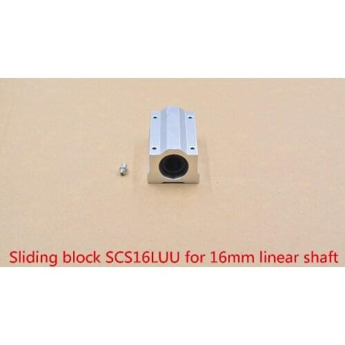 SC16LUU SCS16LUU bearing 16mm linear motion ball bearing slide block for 16mm rod round shaft XYZ Table CNC 1pcs
