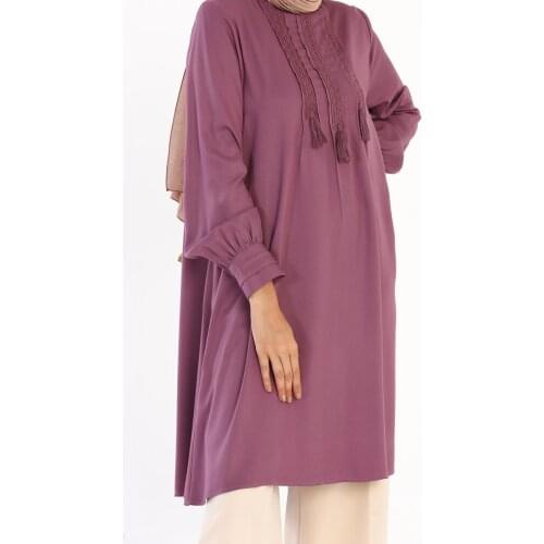 100% Viscose Lace Detailed Tunic