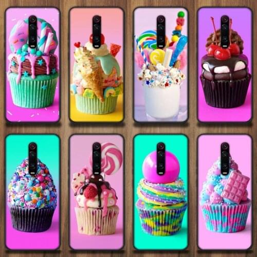 Heart Shaped Dessert Ice Cream Phone Case For Redmi 6 4X 7 7A 8 GO K20 Note 4 4X 5 5A 6 6 Pro 7 8 8pro